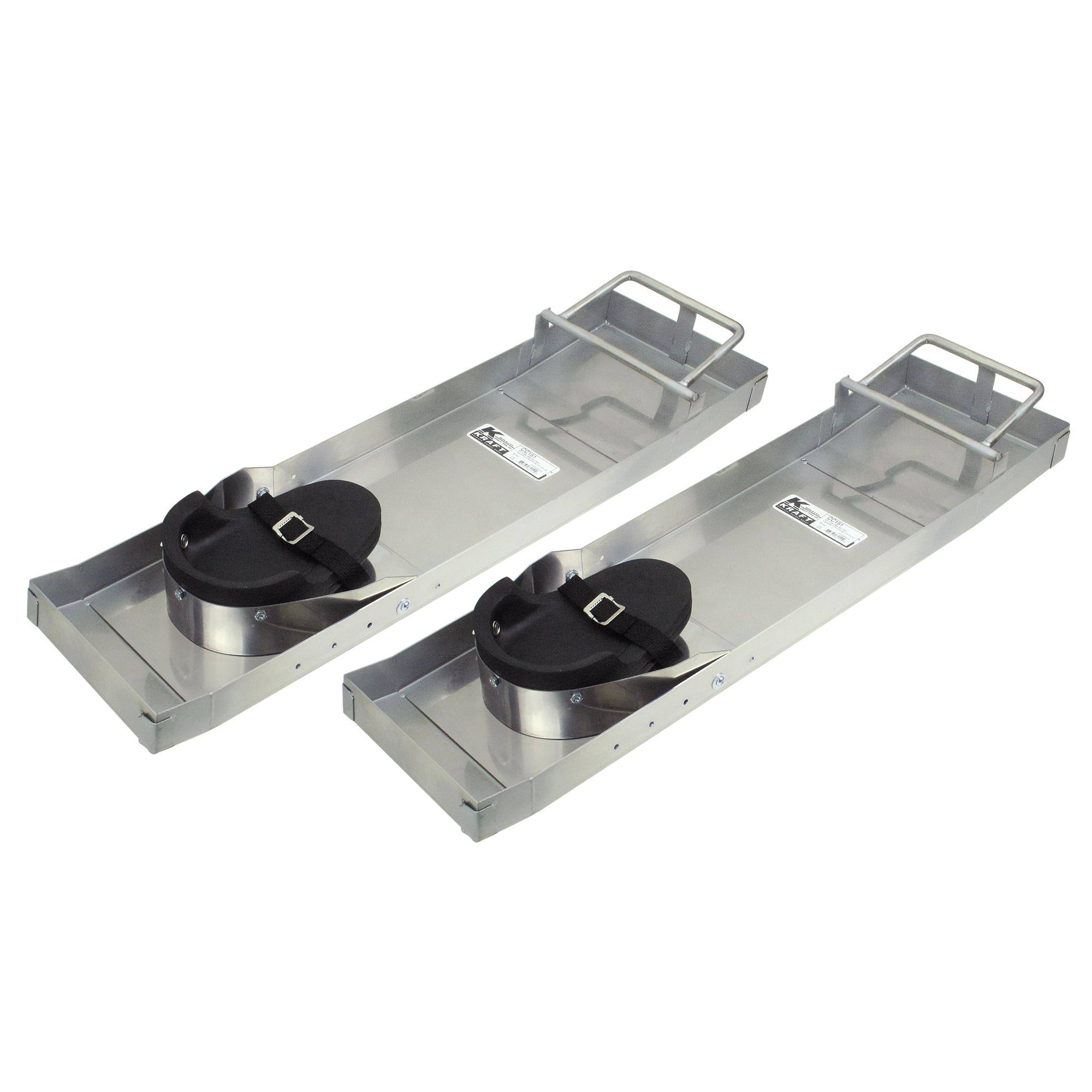 Kraft Tool Company CC151 28"x8" Deluxe Heavy-Duty Stainless Steel Knee Boards, Pair