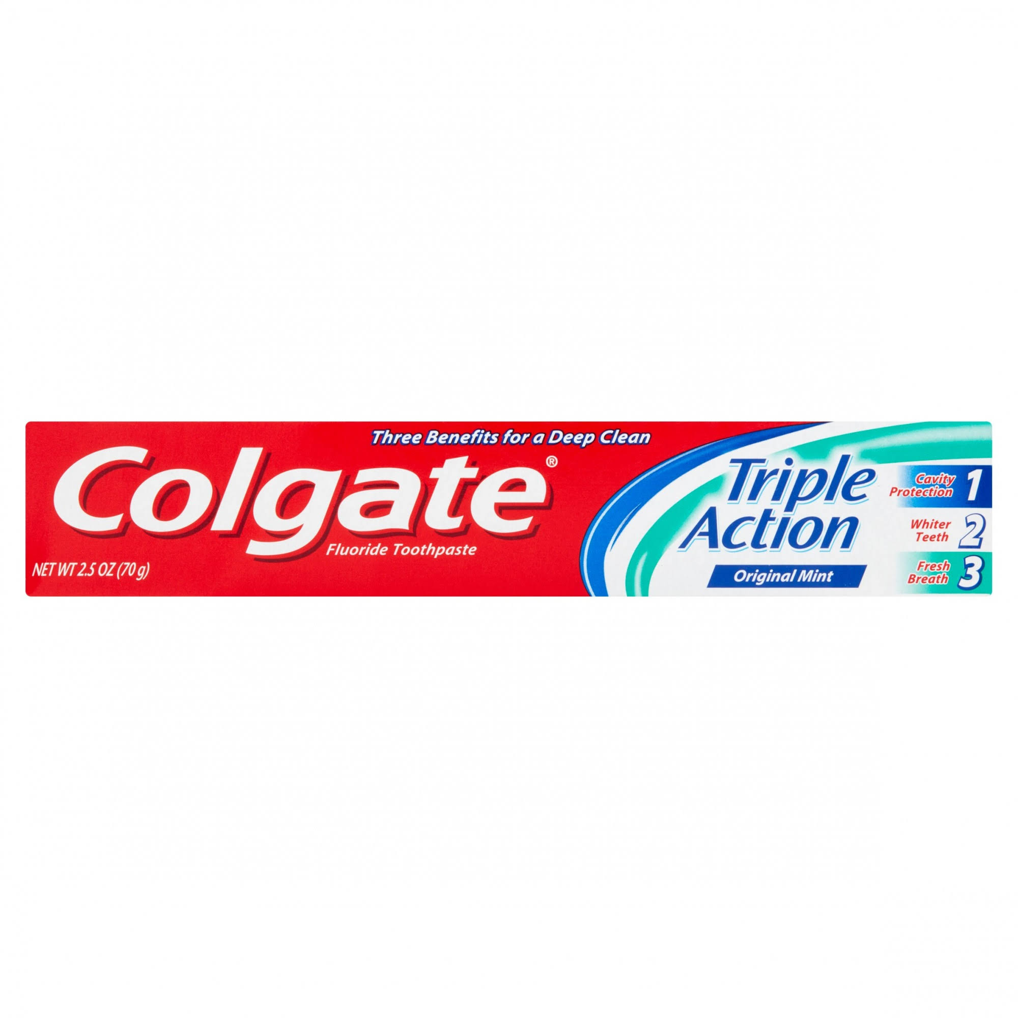 Colgate Triple Action Flouride Toothpaste - 2.5oz, Original Mint