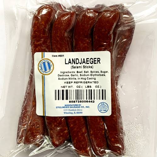 Stiglmeier Landjaeger Hard Salami Sausages 1 lbs 10 pc.