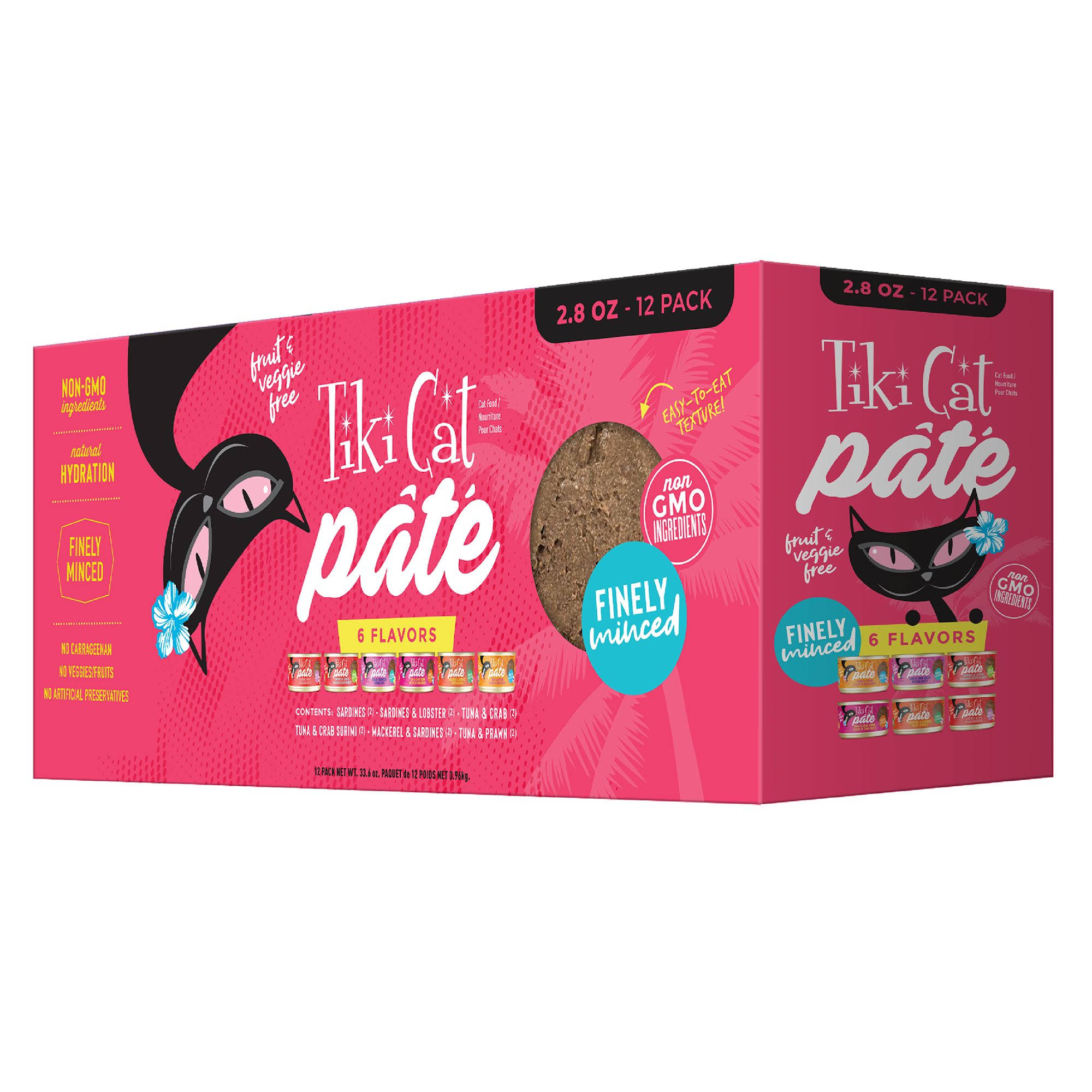 Tiki Cat Pate Cat Food Non-GMO, Natural, Fruit and Veggie Free Variety Pack 12ct | PetSmart