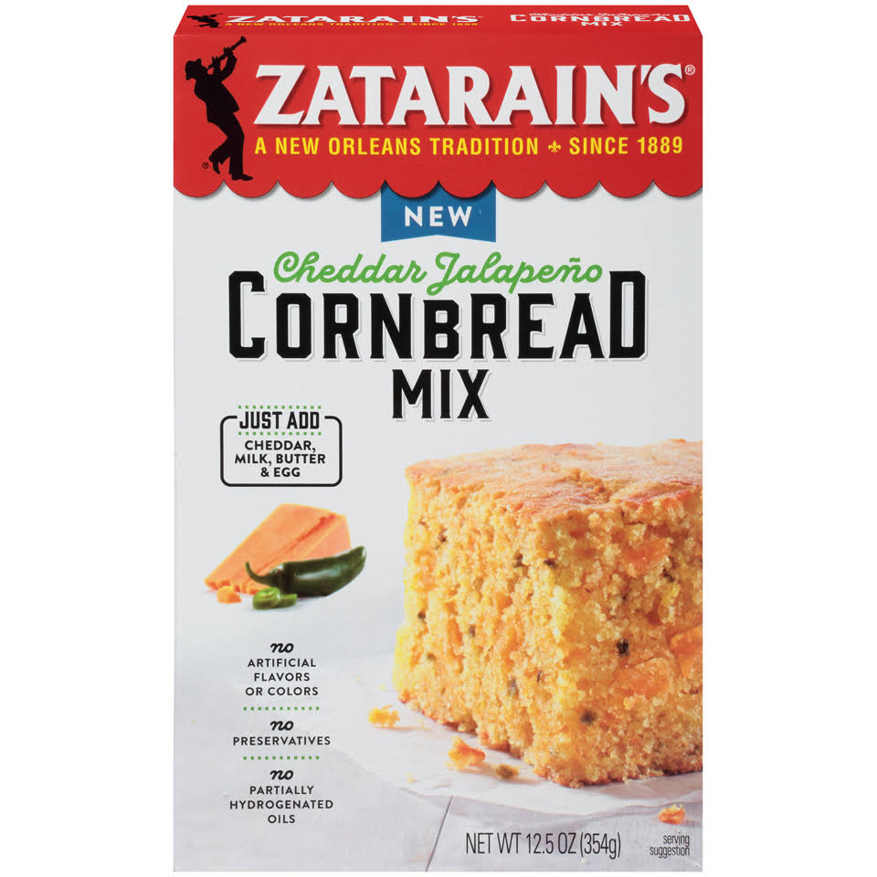 Zatarain's Cornbread Mix - Cheddar Jalapeno, 12.5oz