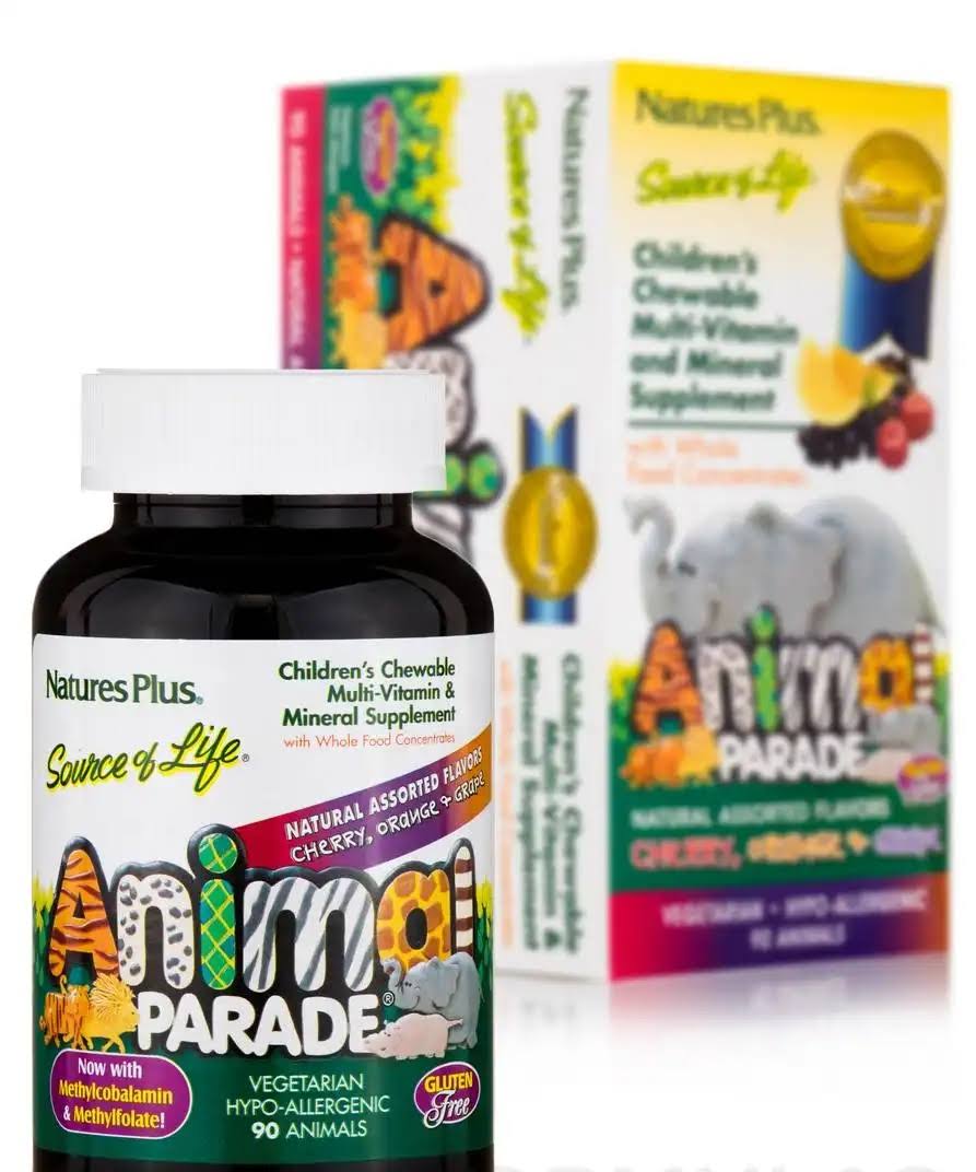 Nature's Plus Children's Animal Parade Chewable Multi-Vitamin Supplement - 90 Animals
