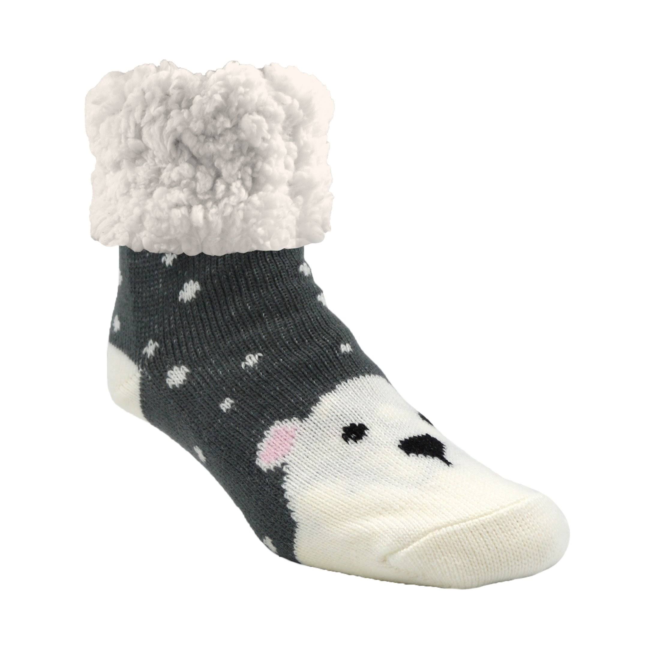 PIIKA Slipper Socks - Grey Bear