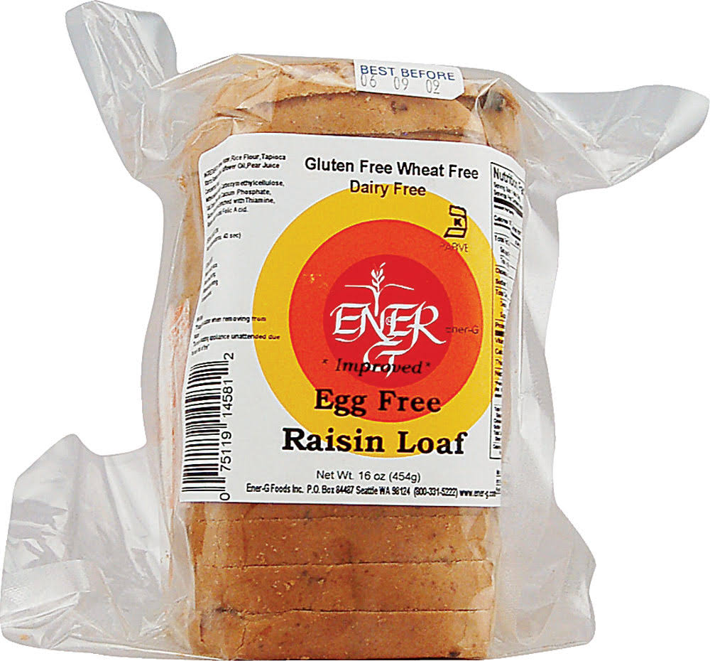 Ener-G Foods Egg-Free Raisin Loaf, 16-Ounce Packages (Pack of 6)