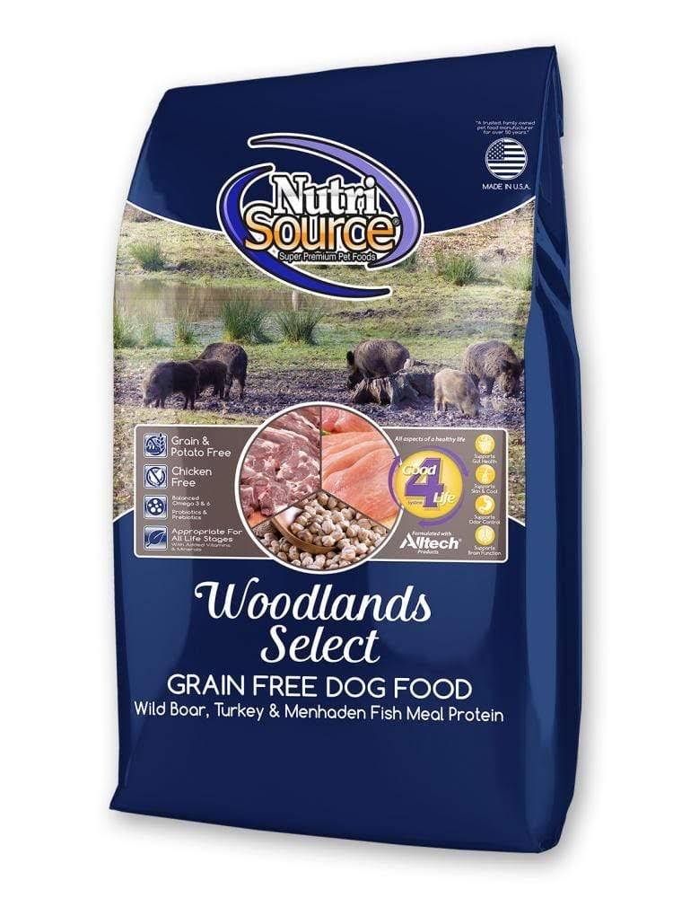 NutriSource Woodlands Select Grain Free Dog Food 15 lbs
