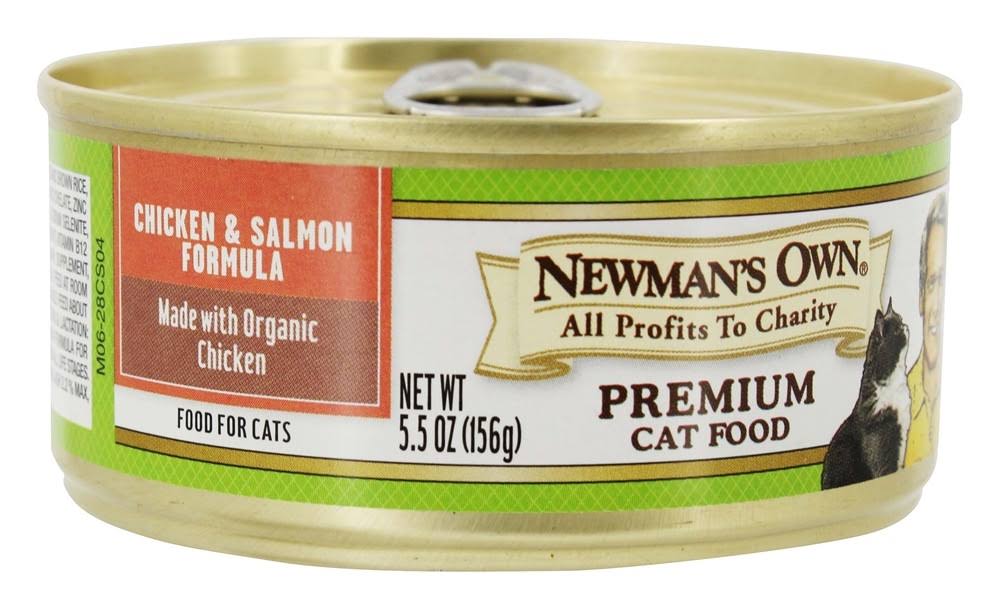 Newman's Own Organics Premium Cat Food - Chicken and Salmon, 5.5oz