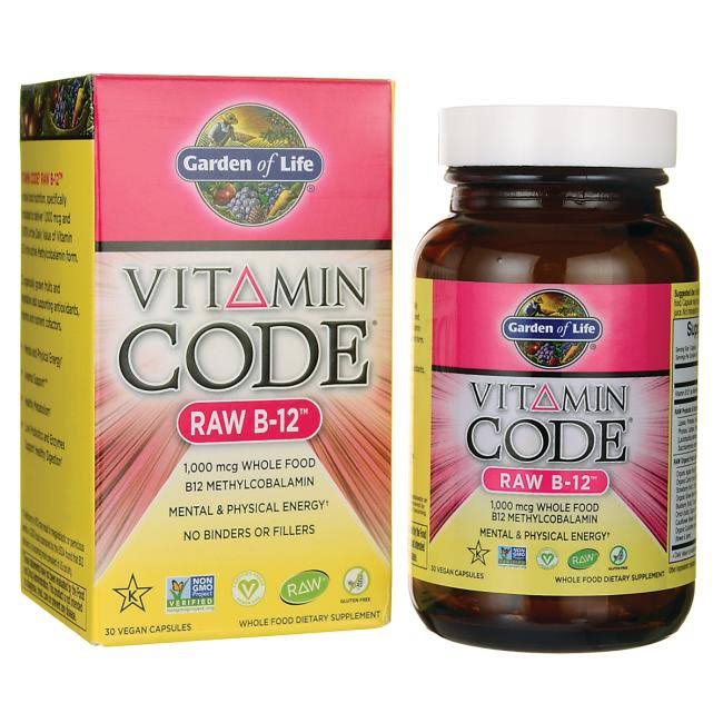 Garden of Life Vitamin Code Raw B-12 Dietary Supplement - 30 Capsules