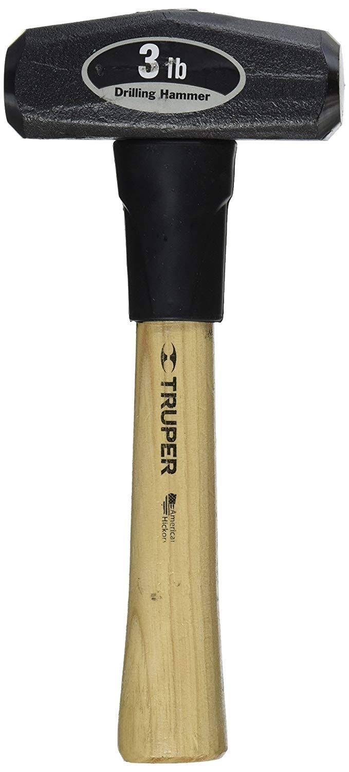 Truper 30948 Drilling Hammer - Hickory Handle, 3lb, 10"