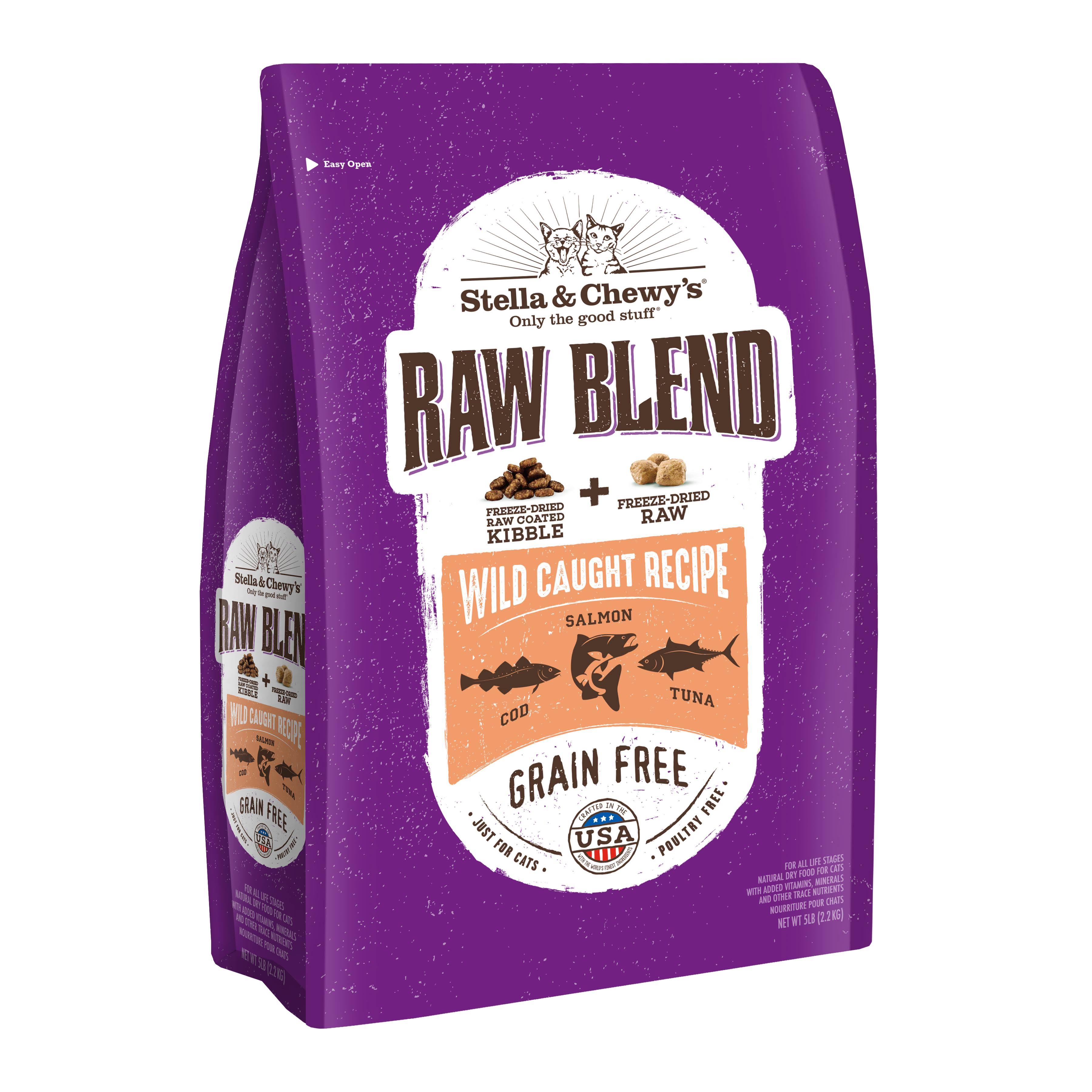 Stella & Chewy's Raw Blend Kibble Wild Caught Recipe Dry Cat Food 5-lb