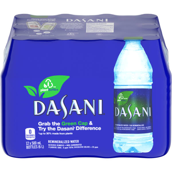 Dasani Water 500Ml Bottles, 12 Pack