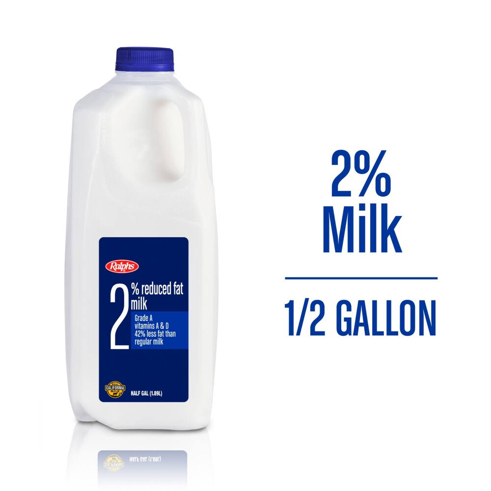 Ralphs 2% Reduced Fat Milk 1/2 Gal