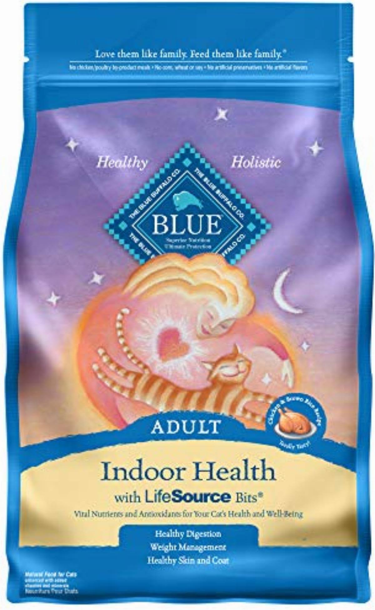 Blue Buffalo Indoor Cat Food - Dry, Chicken and Brown Rice Recipe, 7lb