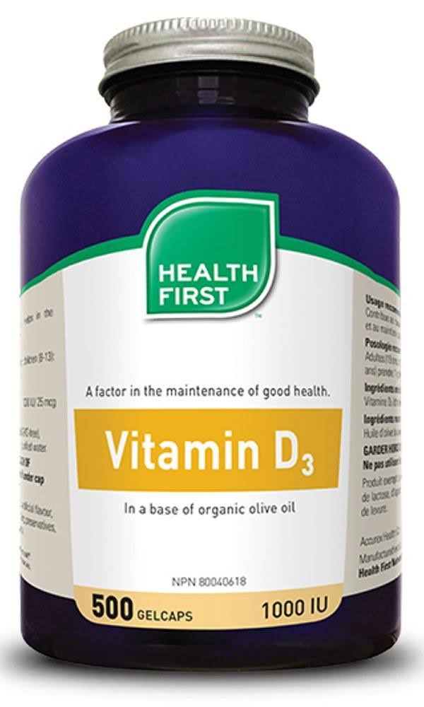 Health First Vitamin D3 500 softgels