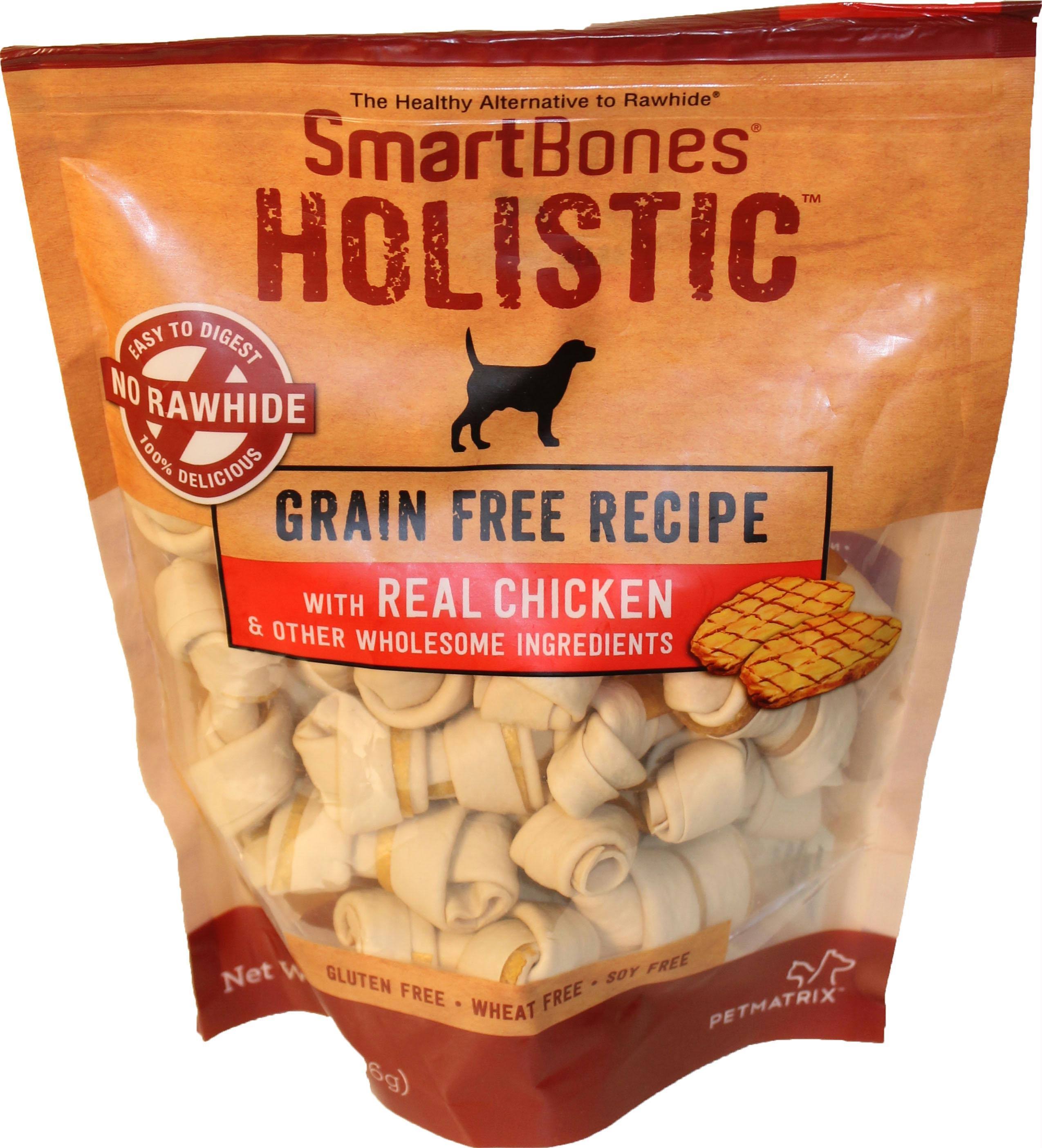 SmartBones Holistic Grain Free Bones - Chicken Mini Dog Rawhide-Free Treats