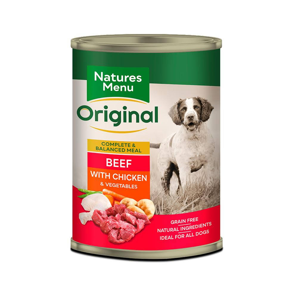 Natures Menu Dog Cans Beef & Chicken 400 gr, 5 Dias úteis / 400 Gr / 12 Unidades