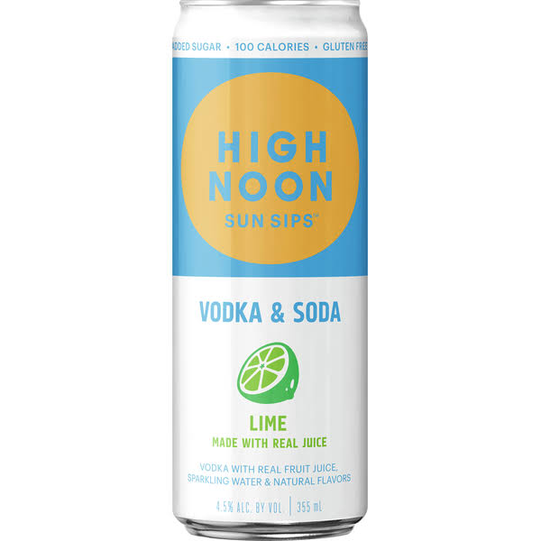 High Noon Lime Vodka Hard Seltzer - 355 ml