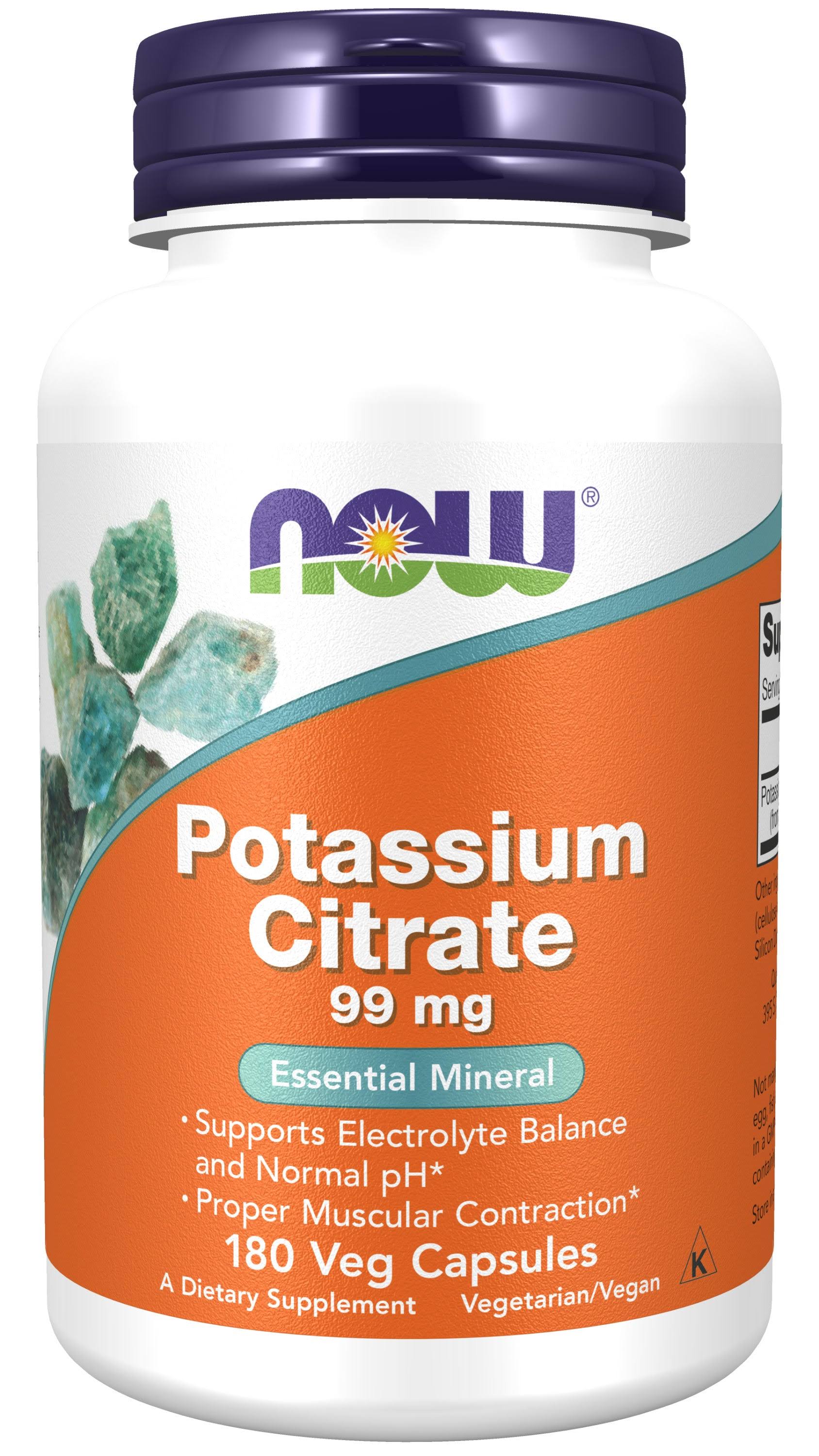 Now Potassium Citrate - 99mg, 180 Capsules