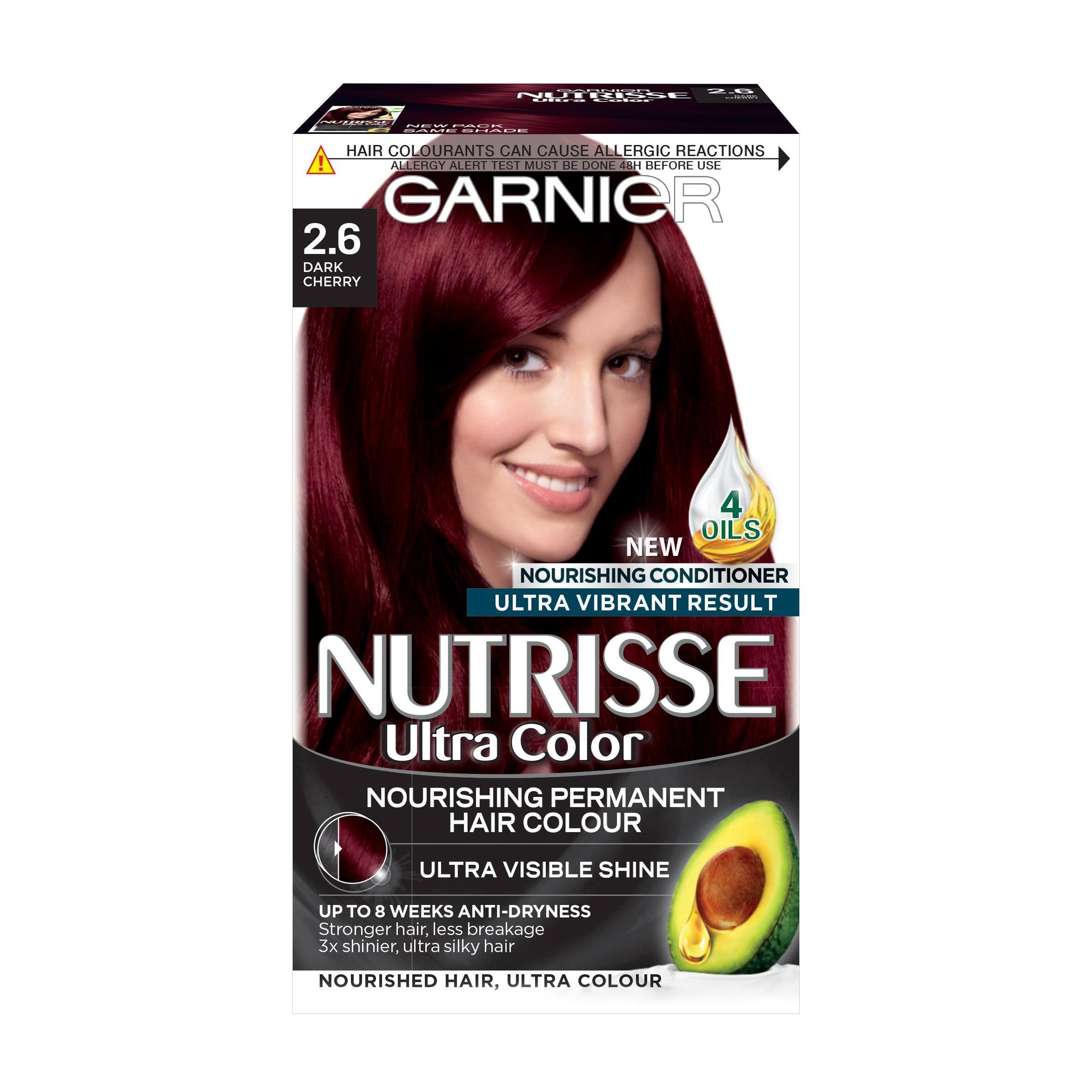 Garnier Nutrisse Permanent Hair Dye - 2.6 Dark Cherry Red