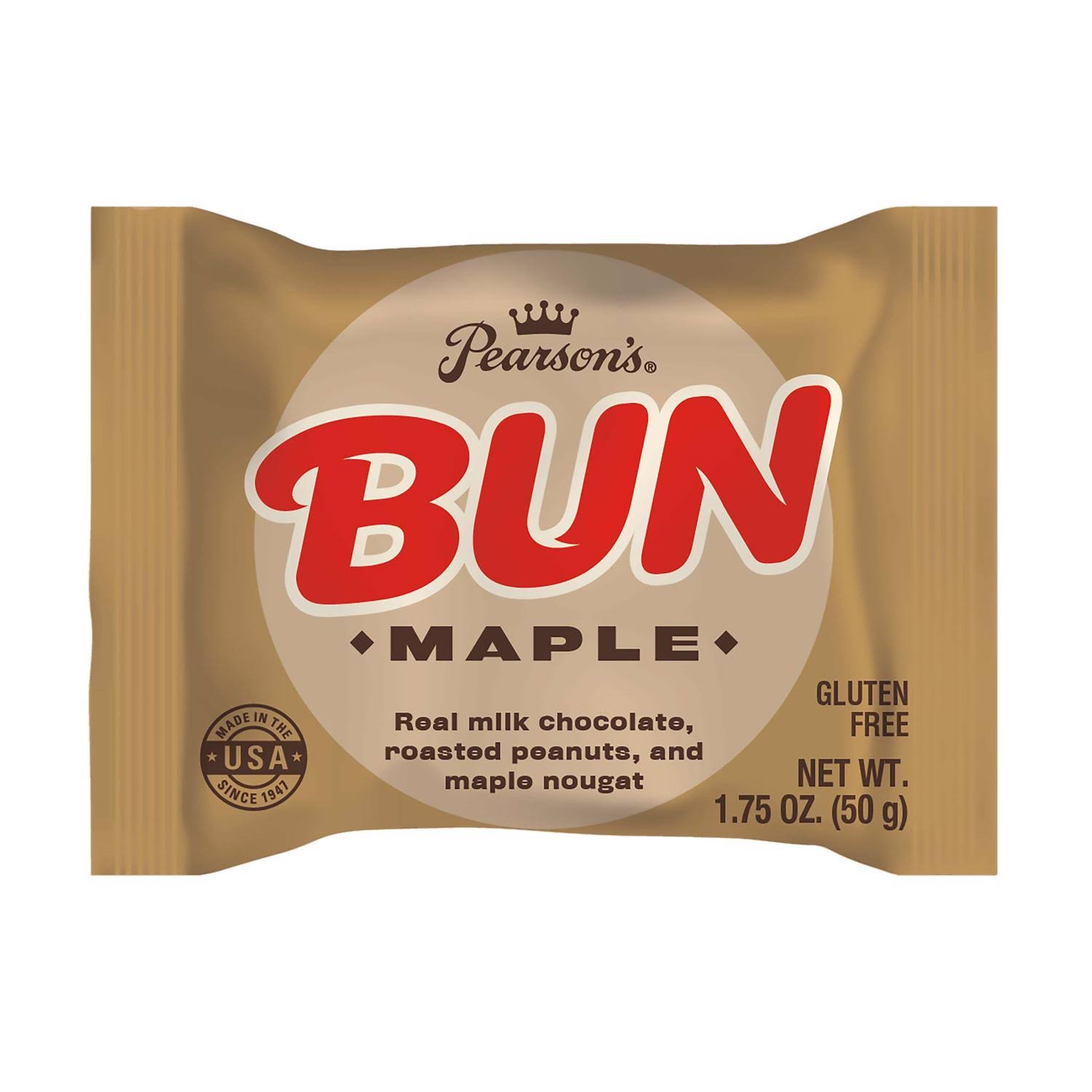 Pearson's Milk Chocolate Bun - Maple and Roasted Peanuts, 1.75oz