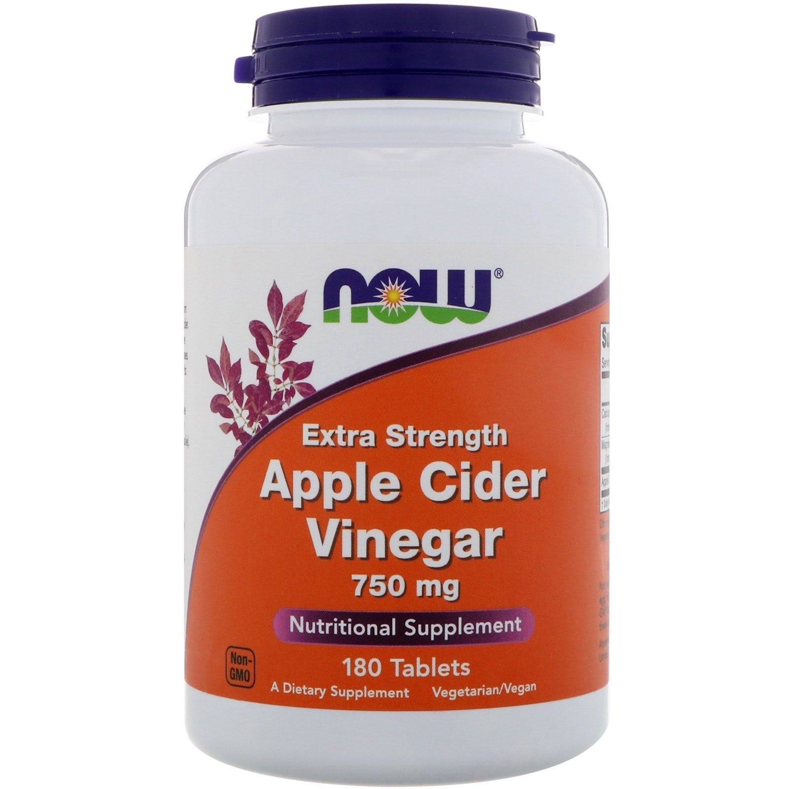 Now Foods Apple Cider Vinegar 750 mg Tablets - 180 Tablets