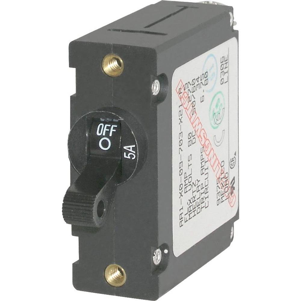 Blue Sea - 7200 Ac / Dc Single Pole Magnetic World Circuit Breaker - 5 Amp