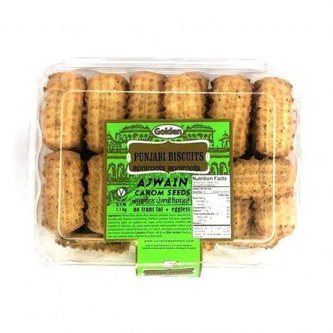 Golden Punjabi Ajwain Biscuits - 2.5 Pounds - India Grocery and Spice - Delivered by Mercato
