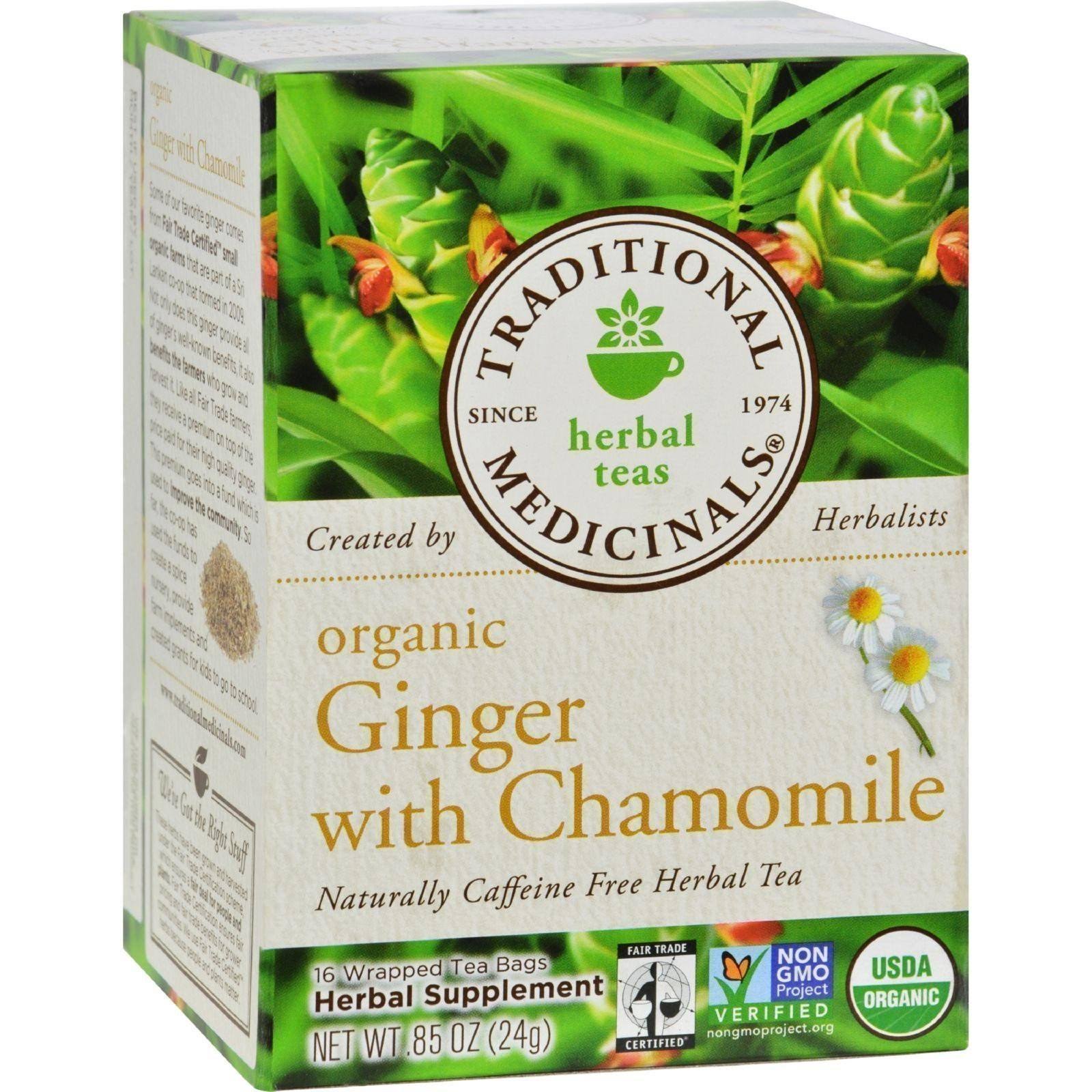 Traditional Medicinals Organic Ginger with Chamomile Tea - 16 tea bags