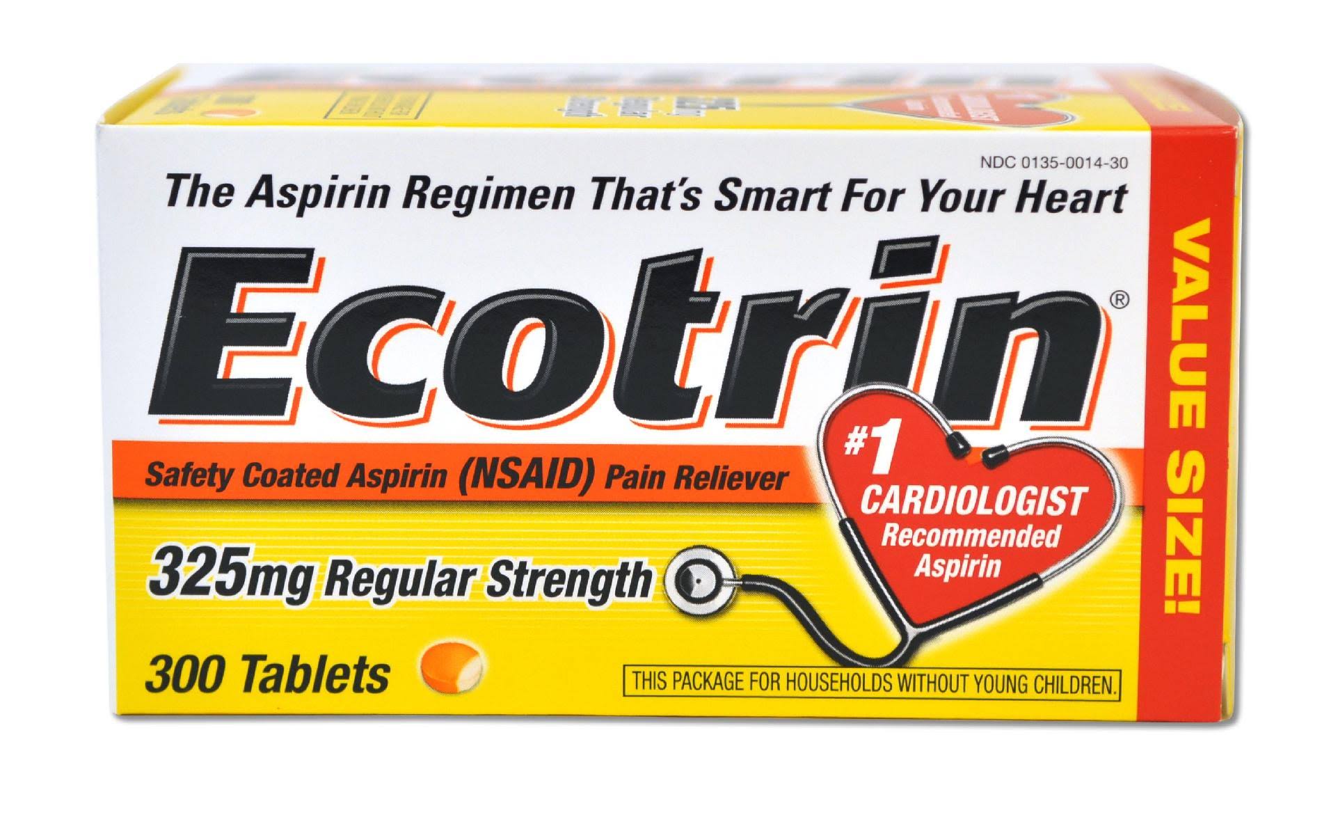 Ecotrin Safety Coated Tablets - Regular Strength (325mg), x300