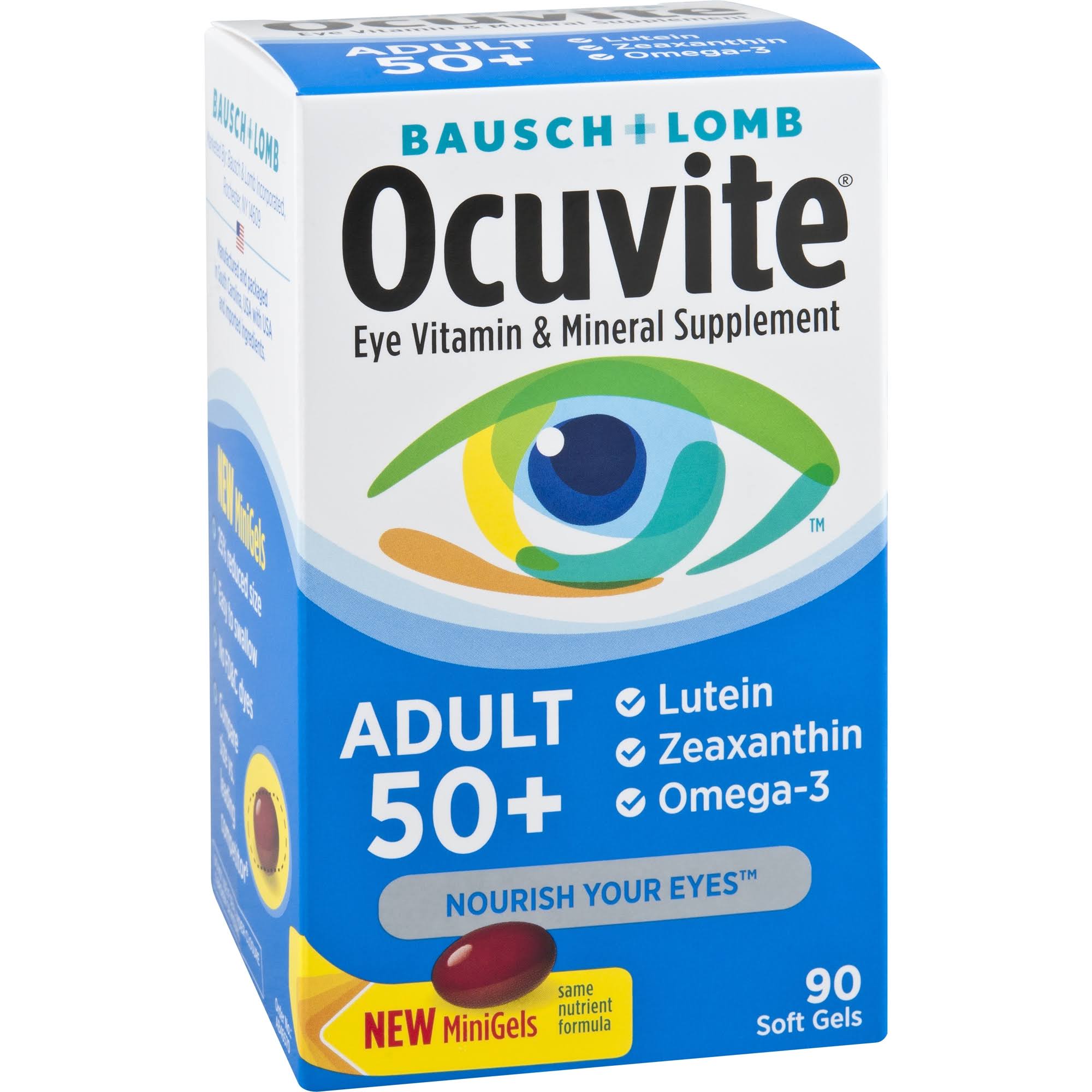 Bausch + Lomb Ocuvite Vitamin & Mineral Supplement - Adult 50+, x90