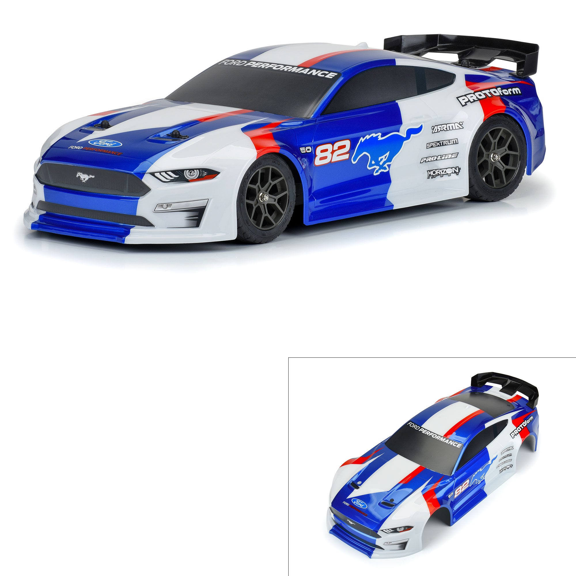 Protoform 18 2021 Ford Mustang Painted Body Blue Vendetta Infraction