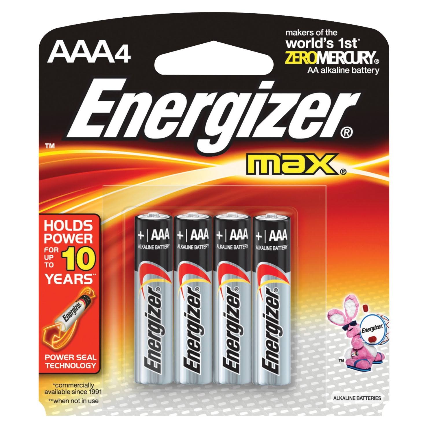Energizer Max Batteries - AAA, x4