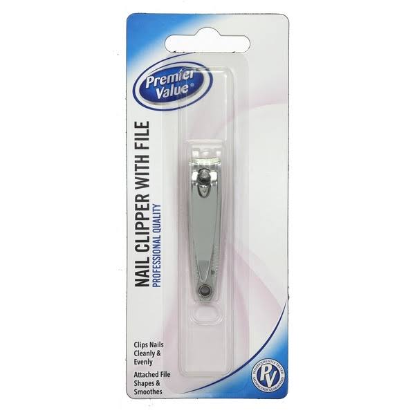 Premier Value Mens Nail Clipper with File - 1ct