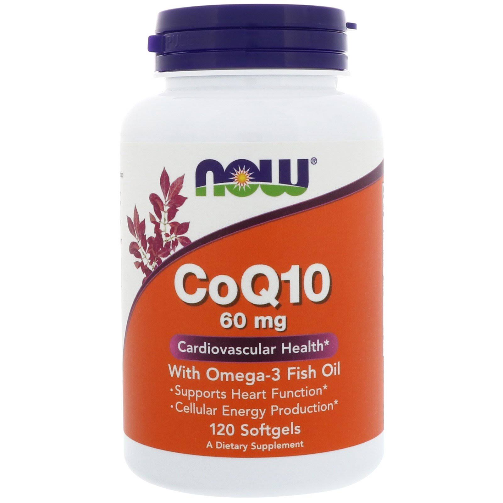 Now Foods Coq10 With Omega-3 Fish Oil - 60mg, 120 Softgels