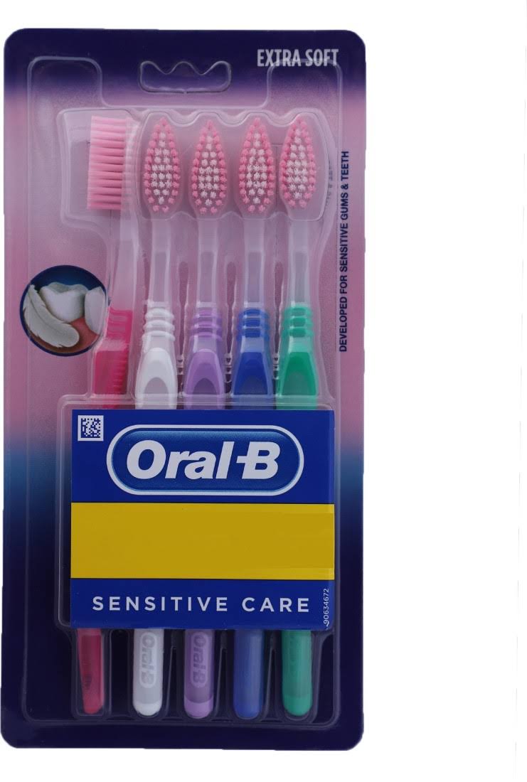 Oral B Sensitive Care Toothbrush, Extra Soft (Pack of 5)