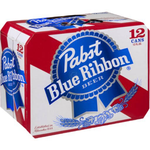 Pabst Blue Ribbon Beer - 12 oz, 12 pack
