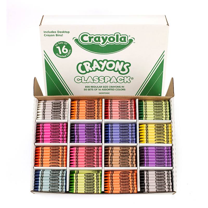 Crayola Classpack Crayons - 16 Colors, 800 Crayons