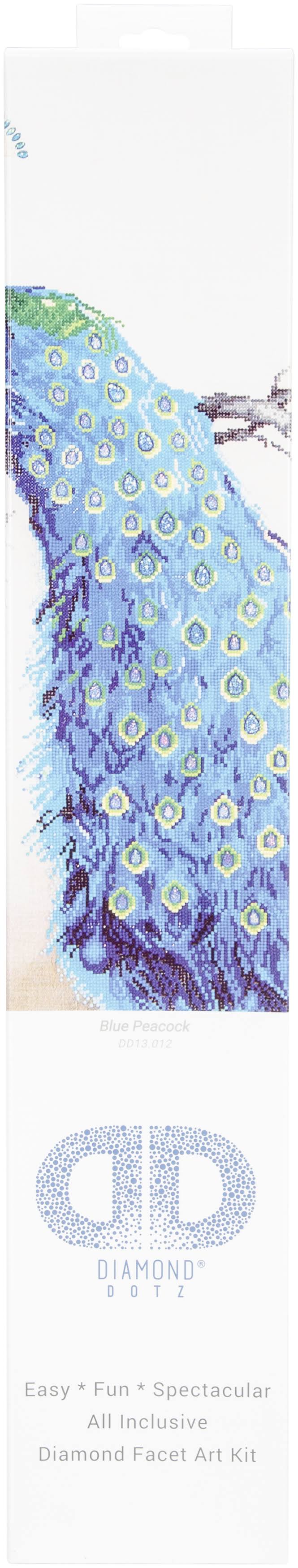 Diamond Dotz Diamond Embroidery Facet Art Kit - Blue Peacock, 25.25" x 34.5"