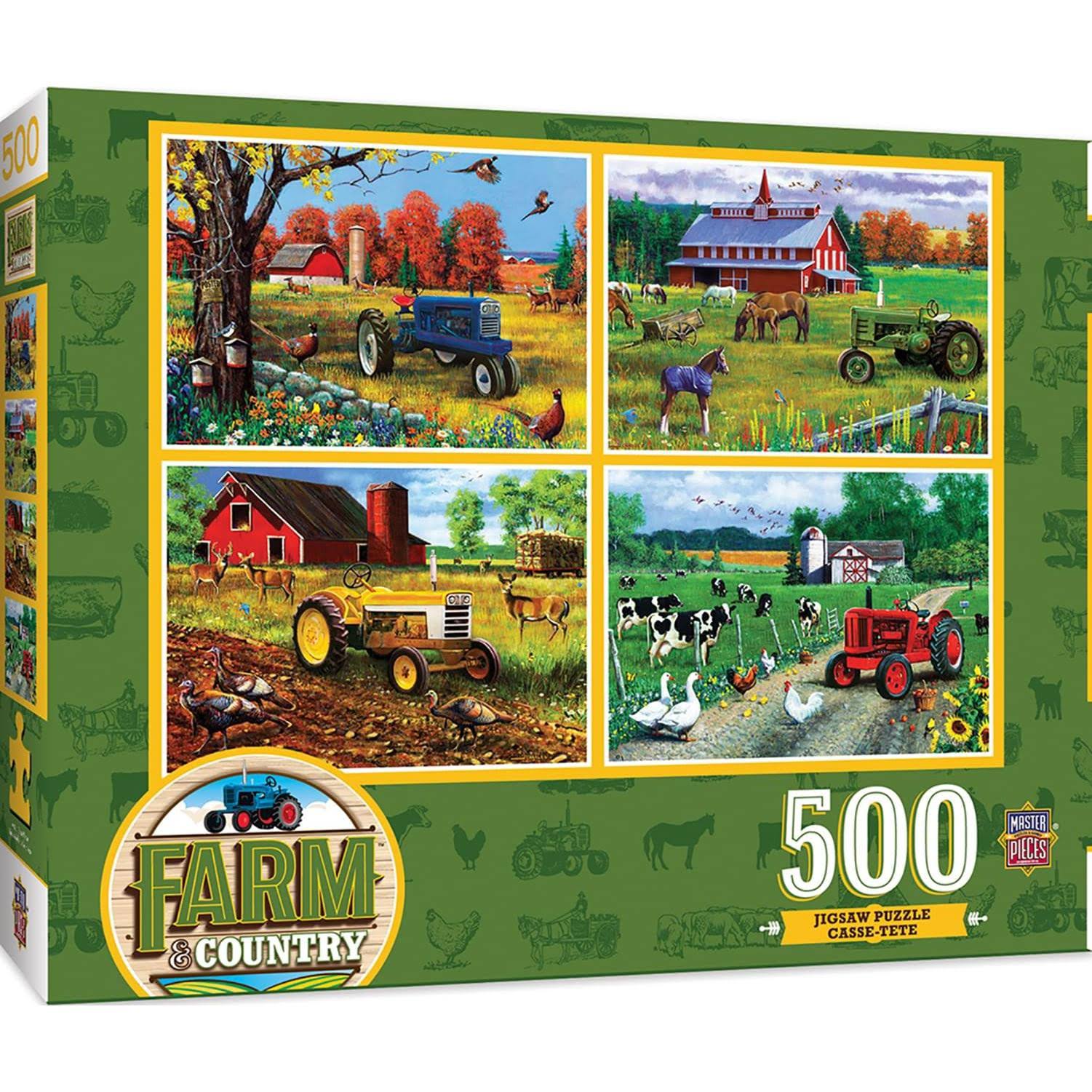 Masterpieces 4-Pack 500-Piece Farm & Country Puzzles
