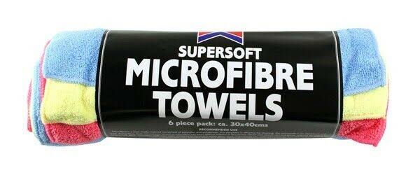 Kent Car Care Microfibre Cleaning Towels - 6 Pack