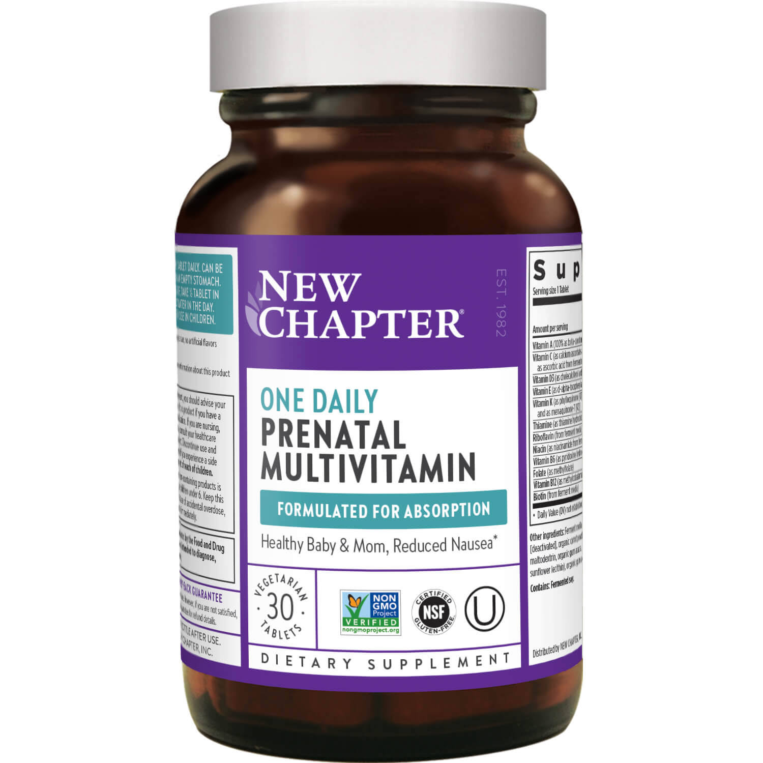 New Chapter One Daily Prenatal Multivitamin - 30 Tablets