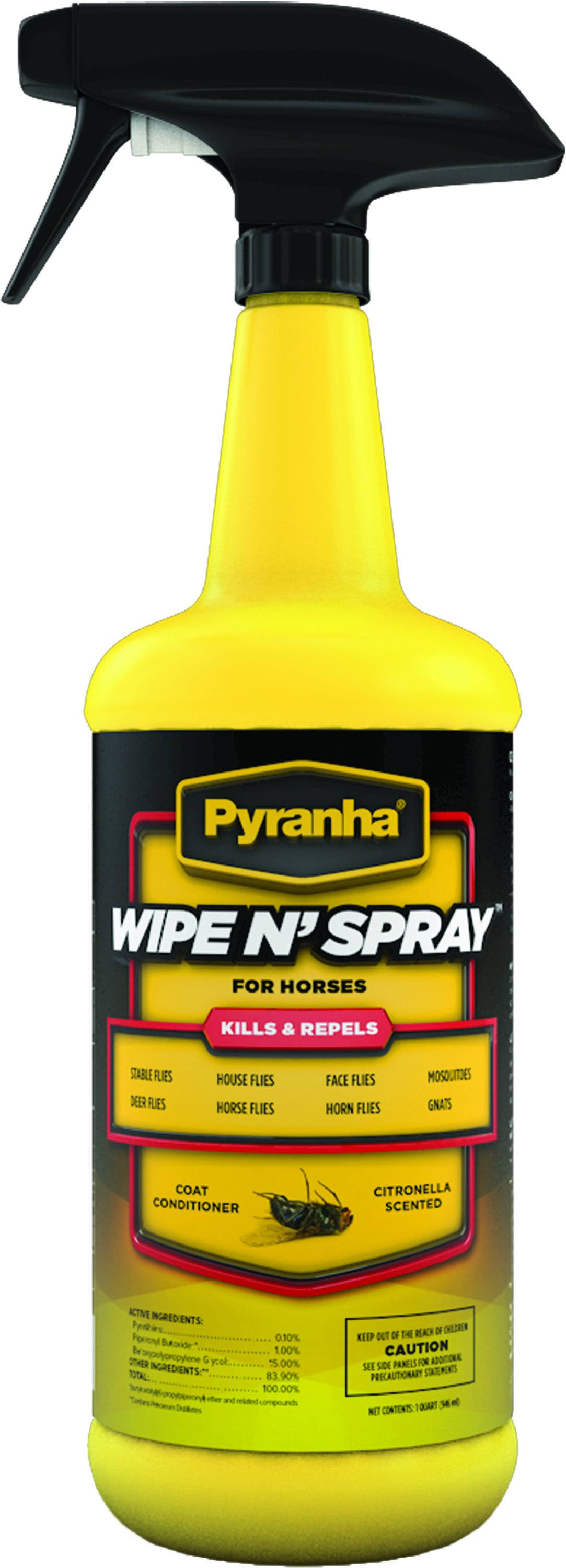 Pyranha Horse Wipe n Spray Fly Repellant