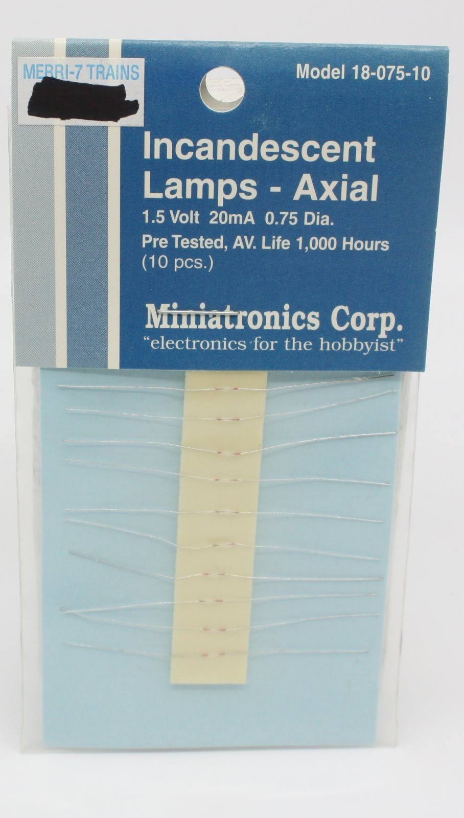 Miniatronics 18-075-10 1.5v .75mm Clear Lamp (Pack of 10)
