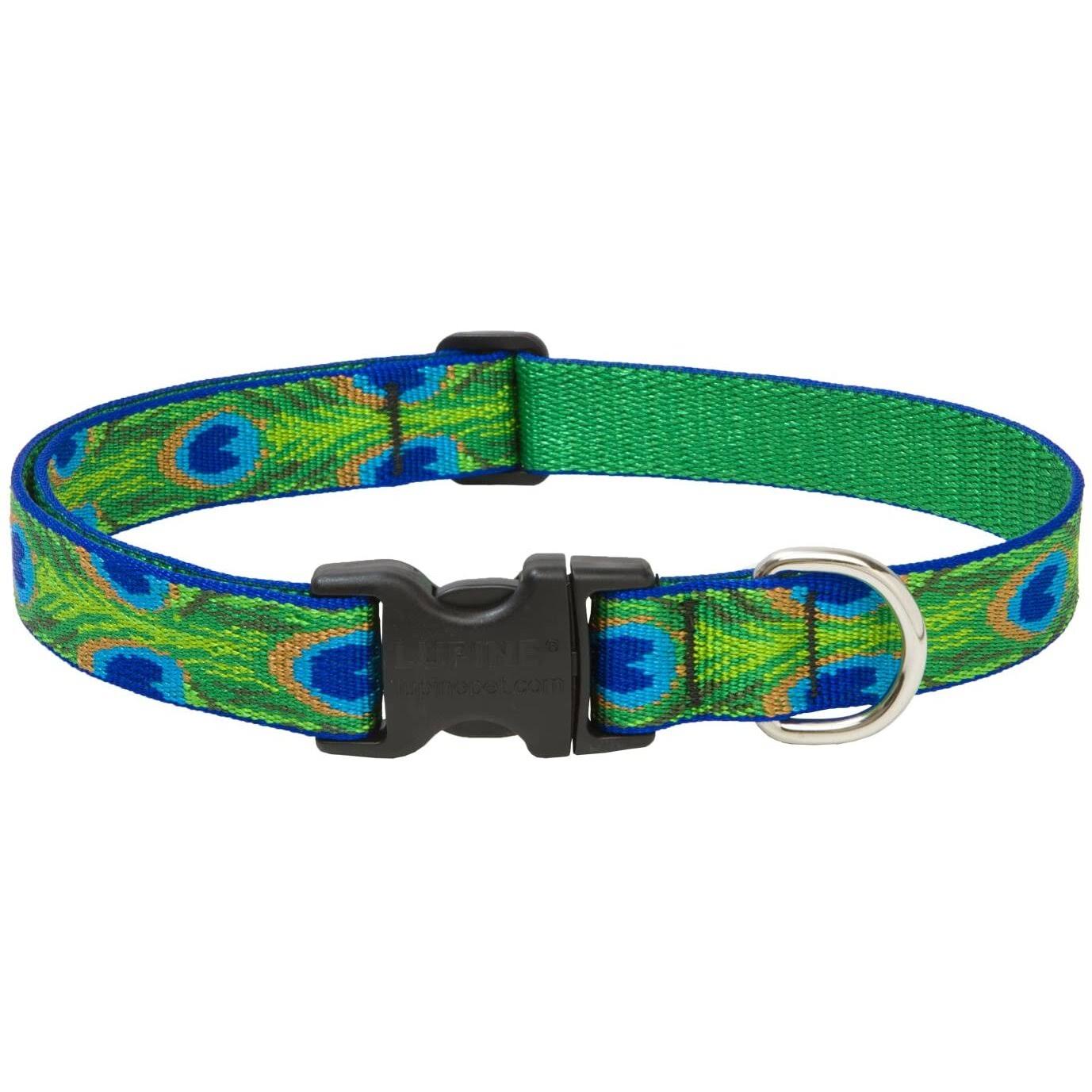 Lupine Tail Feathers Adjustable Dog Collar - 12-20"