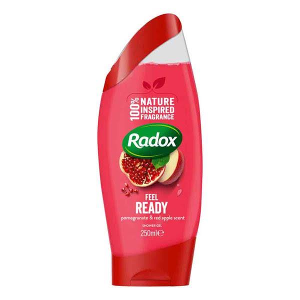 Radox Feel Ready Shower Gel - Pomegranate & Red Apple Scent, 250ml
