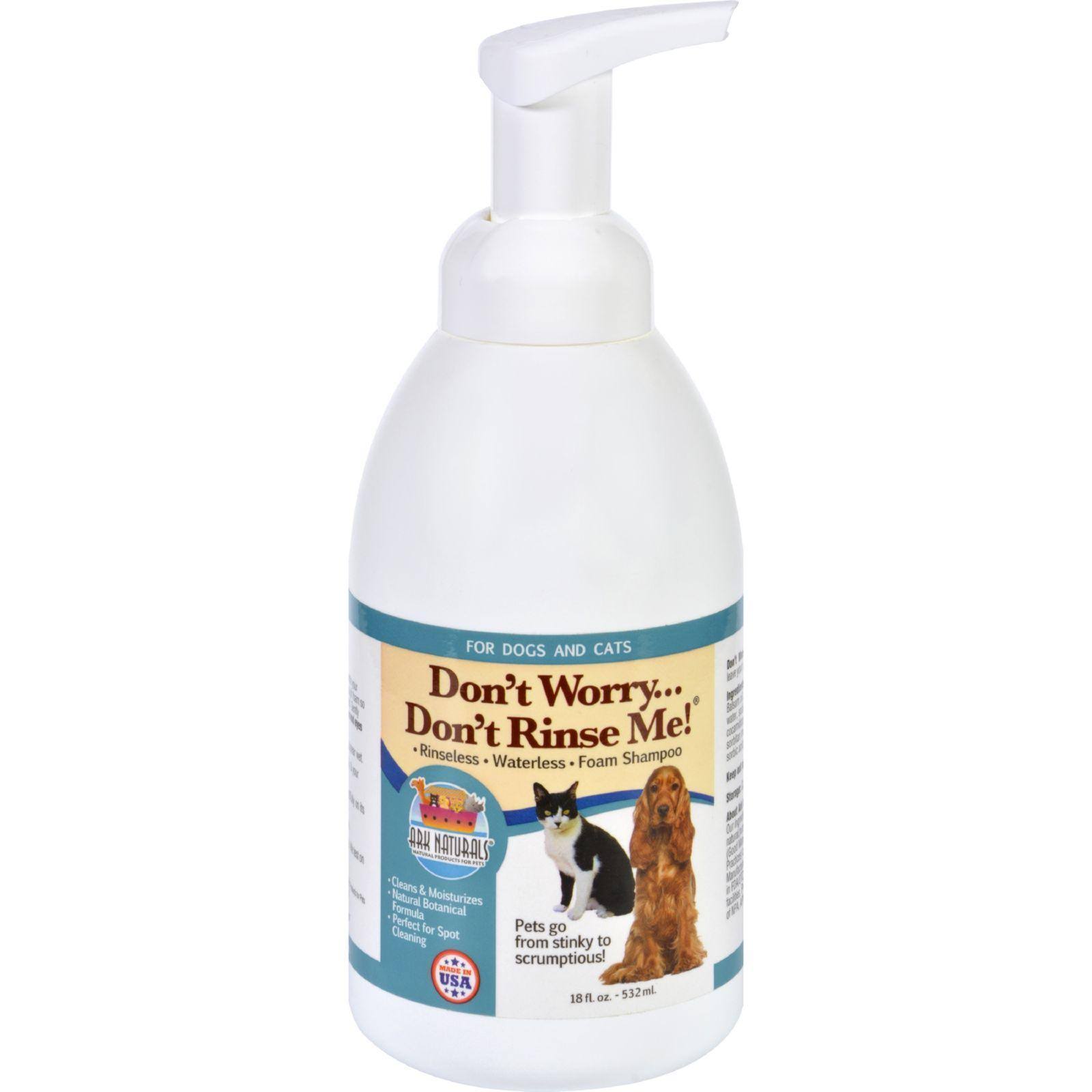 Ark Naturals Don't Worry Don't Rinse Me Dog & Cat Shampoo - 18oz