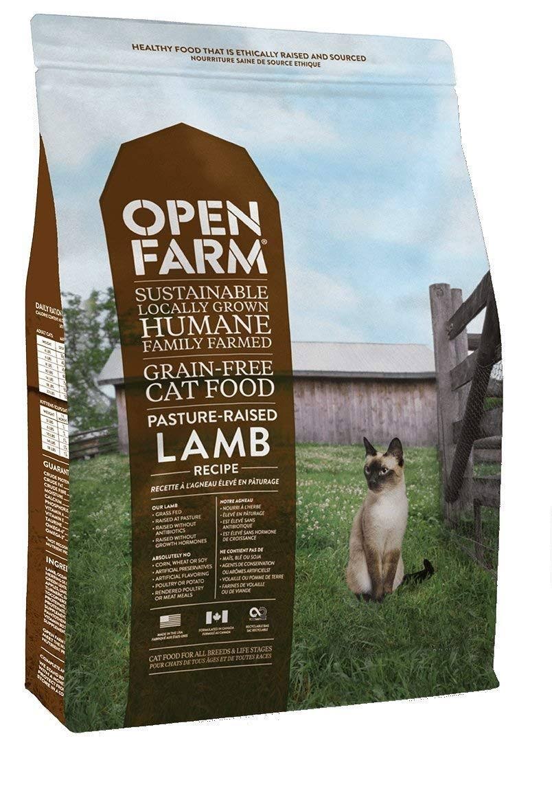 Open Farm Pasture-Raised Lamb Grain-free Dry Cat Food, Humanely Raised Lamb Recipe with Non-GMO Superfoods and No Artificial Flavors or Preservatives,