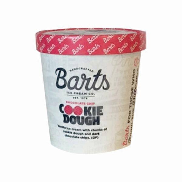 Barts Ice Cream Co. Chocolate Chip Cookie Dough Vanilla with Cookie Dough Pieces and Chocolate Chunks