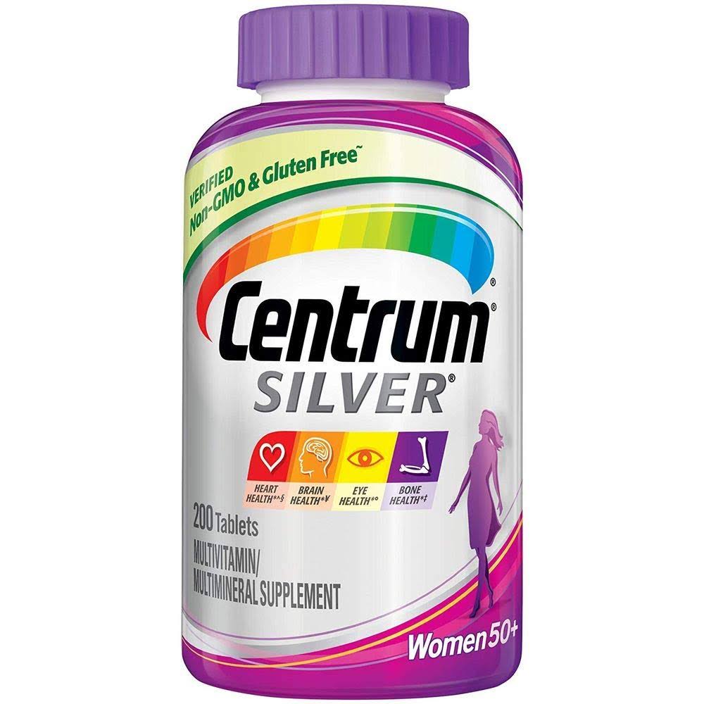 Centrum Silver Women's 50 Plus Multivitamin & Multimineral Supplement - 200 Tablets