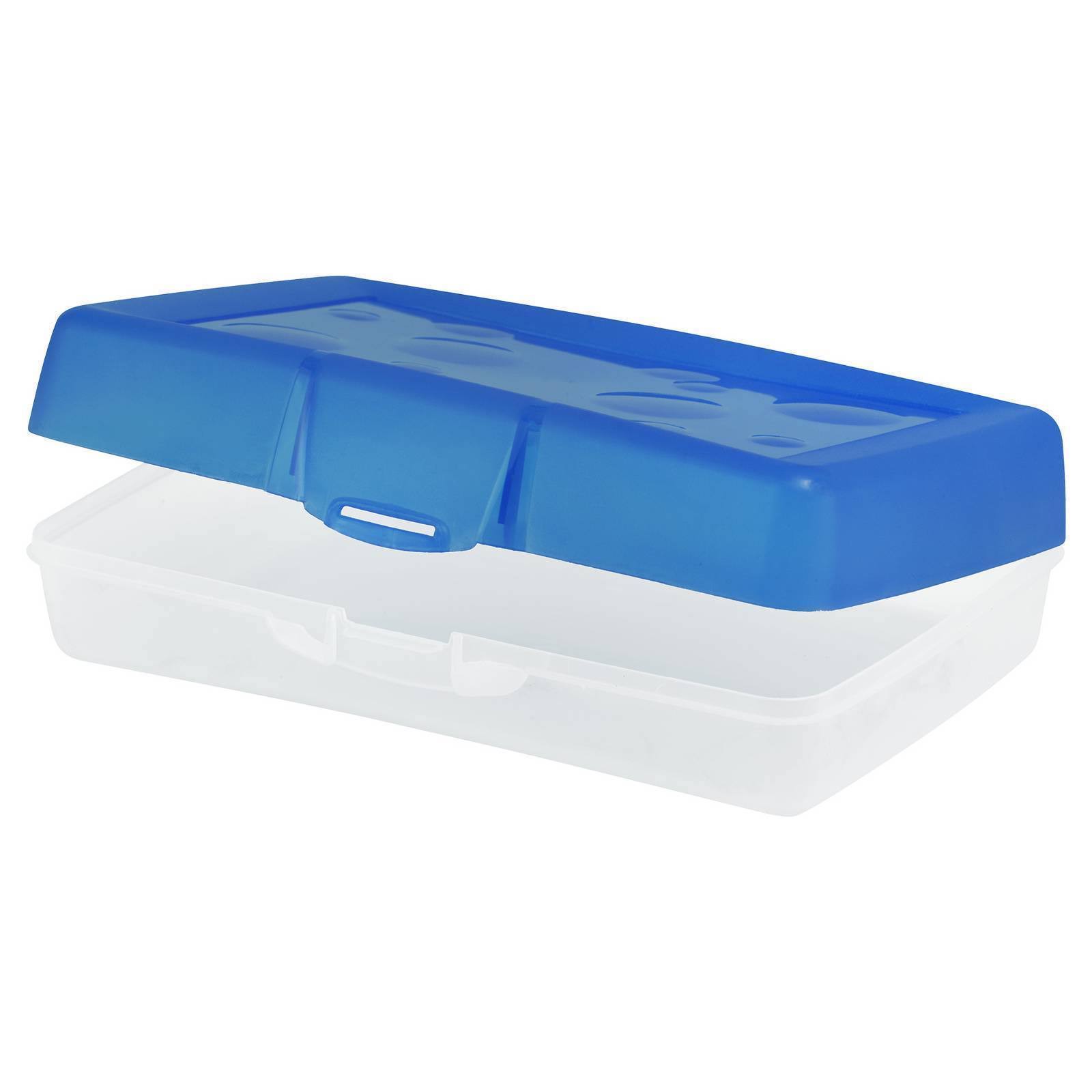 Storex Blue Bubble Pattern Pencil Case Box