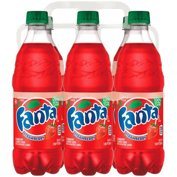 Fanta Strawberry Soda - 16.9oz, 6pk